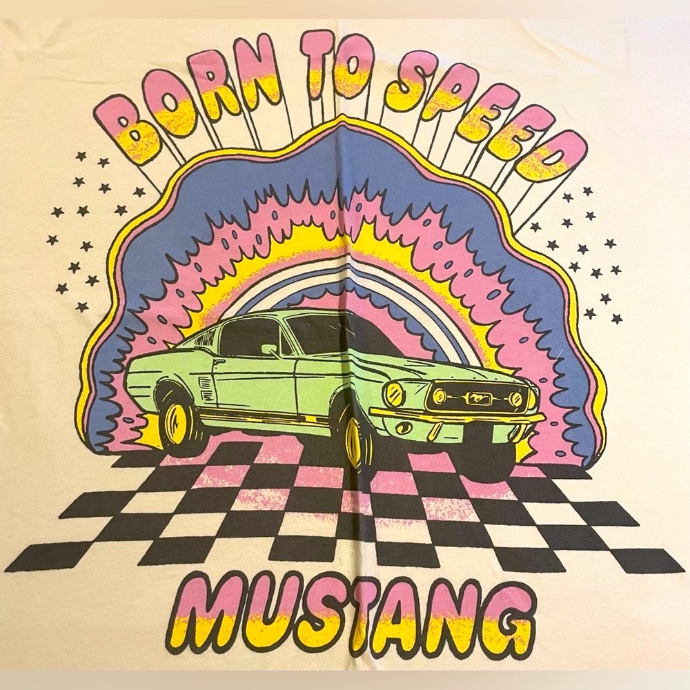 American Eagle Outfitters Oversized Graphic Ford Mustang T-shirt
